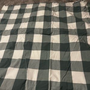 Reversible duvet cover - sage green & white